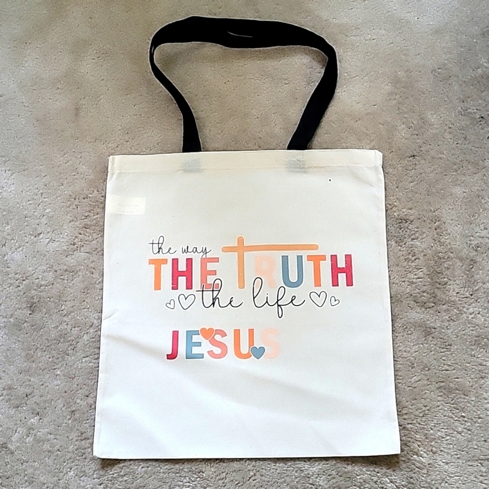 "The way, The Truth, the life, Jesus" Tote Bag